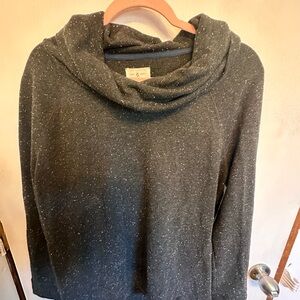 Lou & Grey Charcoal Cowl Neck Sweater